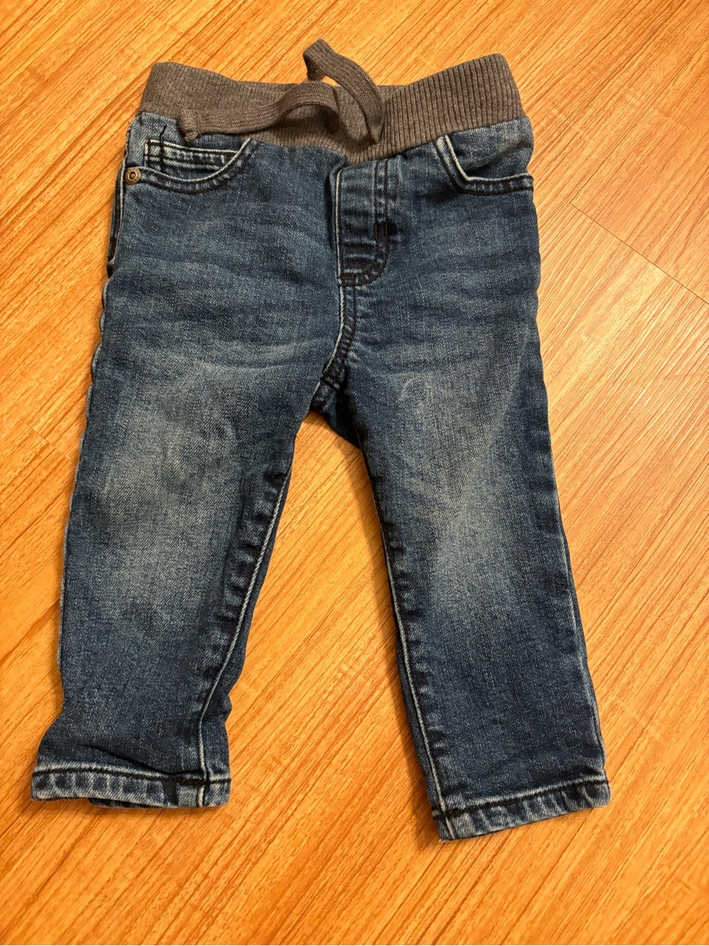 Tucker + Tate Kids Blue Denim Jogger Jeans with Gray Waistband